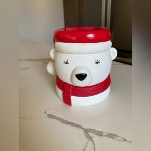 NWT Bath & Body Works Christmas Santa Polar Bear foaming soap holder red white